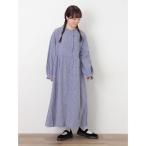 ワンピース 「Cross×Linen」フリルワンピース「S/Mサイズ」