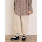 パンツ 「Cross×Linen」裾フリルパンツ レディース