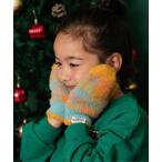 手袋 シャギーチェックミトン キッズ 子供 男の子 女の子