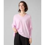 ショッピングカシミア ニット セーター 「定番」カシミア混Vネックビッグニット レディース