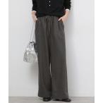 パンツ ウールミックスフラノイージーワイド レディース