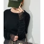 tシャツ 「追加3」レイヤードフロッキードットスリーブロンTEE レディース