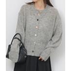 カーディガン ビジューボタンカーディガン レディース