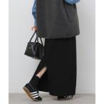 スカート 「WEB + 一部店舗限定」ウォッシャブルミラノリブIラインスカート