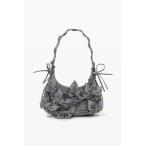 ハンドバッグ 3Dバタフライアップリケ クロスボディバッグ