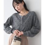 カーディガン ドットジャガードカーディガン レディース