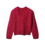 ショッピングカシミア ニット セーター ESTNATION / ピュアファーカシミア Vネックプルオーバー レディース
