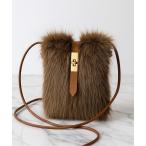 ショッピングショルダーストラップ ショルダーバッグ バッグ 「 NOLITA / ノリータ 」 エコファー ミニショルダーバッグ ふわふわ PU フェイクファー サコッシュ 調整可能ス