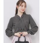 ニット セーター ゴールドパーツ付きボウタイニット「洗濯機OK」「10col/XS〜LL」 レディース