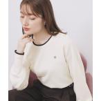  вязаный свитер Gold детали имеется bai цвет вырез лодочкой вязаный [ стиральная машина OK] женский 