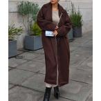 コート チェスターコート シャギーロングコート レディース