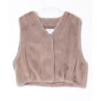 ベスト ジレ 「 MARIED'OR/マリードール」上質ミンク調Vネックバルーンファーベスト レディース