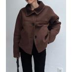 コート アウター スエードボアミドルコート レディース