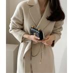 ショッピングショール トレンチコート コート ウールタッチショールカラーベルトコート レディース