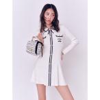 ワンピース 「LILY BROWN×MARY QUANT」ビジューボタンミニニットワンピース