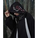 パーカー 彼岸花刺繍ビックフーディ メンズ レディース