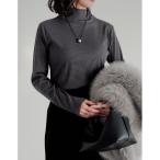 ショッピングリエディ tシャツ 「2025 WINTER COLLECTION」「汗じみ防止」「UVカット」リブカットソーハイネックトップス レディース