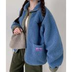 ブルゾン アウター リバーシブル 配色ボアジャケット レディース