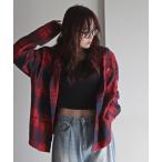 ブラウス シャツ ネルオンブレチェックシャツ レディース メンズ