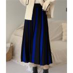 ショッピングAライン スカート 配色Aラインニットスカート