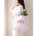 トートバッグ フリルトートバッグ レディース