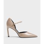 ショッピングストラップ パンプス パテントポインテッドトゥ アンクルストラップドルセイパンプス