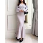 ワンピース バストギャザーマーメイドワンピース