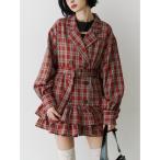 ワンピース ヘムフリルトレンチミニワンピース