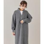 ワンピース ハーフジップニットワンピース