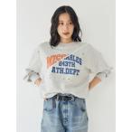 トレーナー スウェット ダメージデザインルーズスウェット レディース