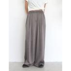 ショッピングサテン パンツ サテンタックワイドパンツ レディース
