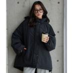 ブルゾン アウター 中綿フード付きロングモンスターブルゾン レディース