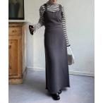 ショッピングマキシ ワンピース ラメニットビスチェ×スカートSETUP