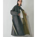 コート チェスターコート カシミヤ混バイカラーロングコート レディース