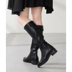 ブーツ 柔らかい 防寒 シンプル ピタ心地ストレッチロングブーツ/51502 レディース