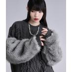 セーター ニット ソデファーケーブルキリカエニット メンズ レディース