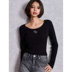 ショッピングＧＧ ニット セーター GGプレートlong sleeveニットトップス レディース