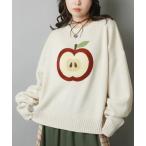 ニット セーター サガラ刺繍ニット/アップル/NEO森ガール レディース