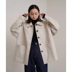 ショッピングカバーオール カバーオール 「Bulue.」襟ボア フェイクレザー カバーオールジャケット レディース