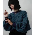 ニット セーター 2WAYダマスクガラニットプルオーバー(HARE) レディース