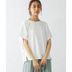 「GLOBAL WORK」 半袖カットソー MEDIUM オフホワイト レディース