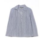 [Eddie Bauer] полоса рисунок рубашка с длинным рукавом -b люмен z