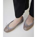 [E.PORSELLI] балетки 39 серебряный женский 