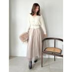 ショッピングマキシ ワンピース チュールスカートセットカーディガン