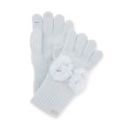 手袋 リボン　フェイクファーつきニット手袋 キッズ 子供 女の子