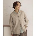 カーディガン 7ゲージダブルフロントウールミックスニットカーディガン レディース