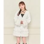 カーディガン 「８周年記念アイテム」ビジューボタンファーカーディガン「ZOZOTOWN限定」 レディース