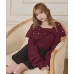 ショッピングトップス ニット セーター 「８周年記念アイテム」ビジューリボンニットトップス「ZOZOTOWN限定」 レディース