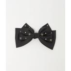 ヘアクリップ ビジュー×サテン リボンバレッタ