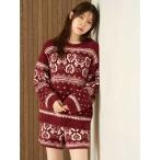 パジャマ ルームウェア 「WEB限定」ノルディックプルオーバー×ノルディックショートパンツSET レディース